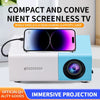 1080P HD Portable Outdoor Movie Projector with LED Light, 30000 Hours Lifespa1pc YG300 Mini Projector, 203.2cm Display, USB/AV/TV Box/Laptop/Android/iOS/SD Card Compatibility, ABS Plastic, Wireless Screen Sharing, Ideal for Home Theater and Christmas Gift